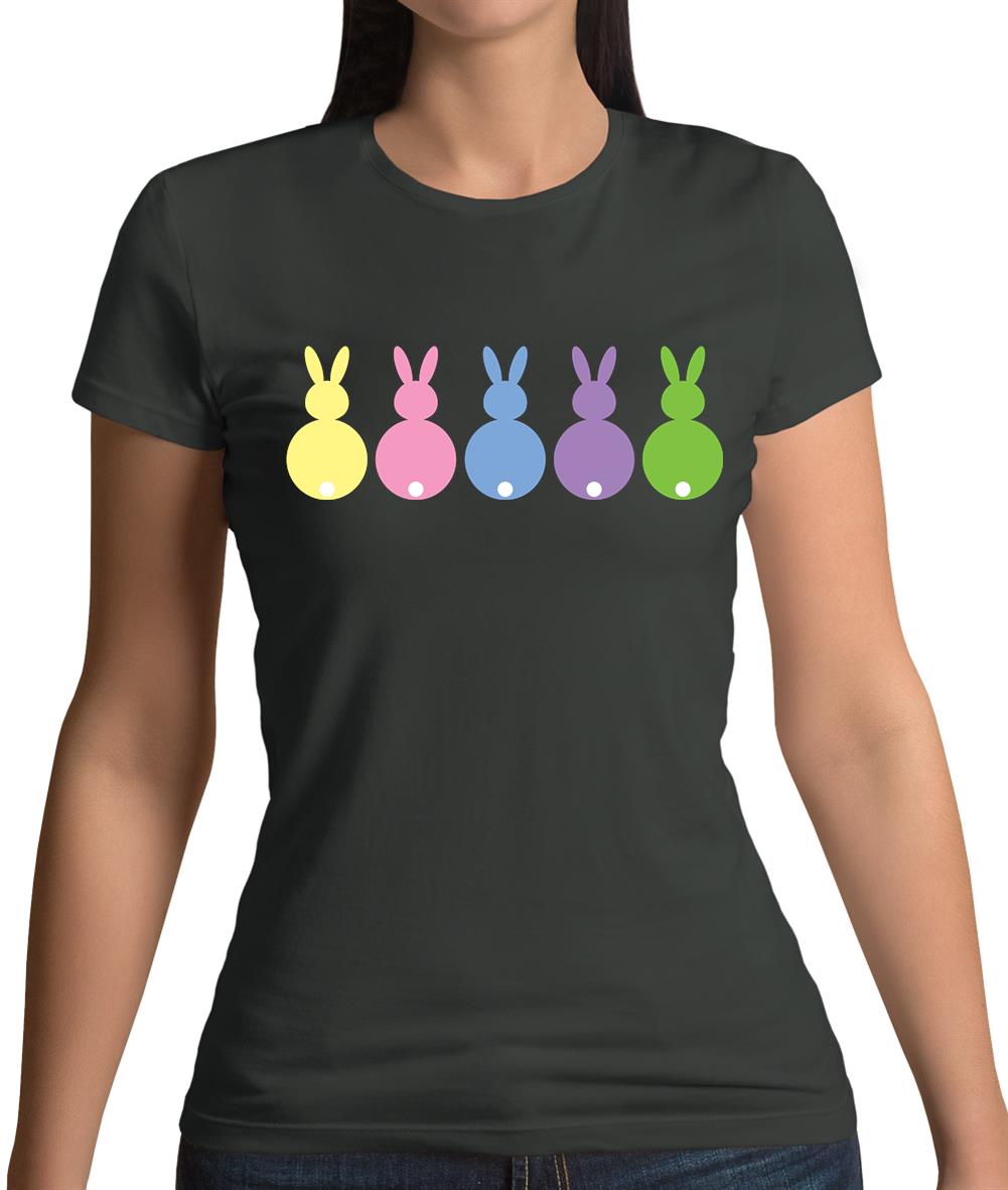 Multi Colour Easter Bunny's Womens T-Shirt Multi Colour Easter Bunny's Womens T-Shirt