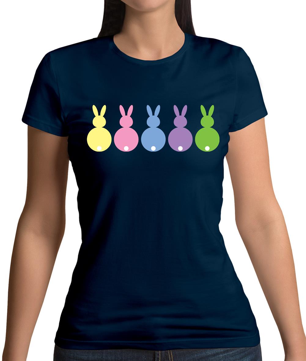 Multi Colour Easter Bunny's Womens T-Shirt Multi Colour Easter Bunny's Womens T-Shirt