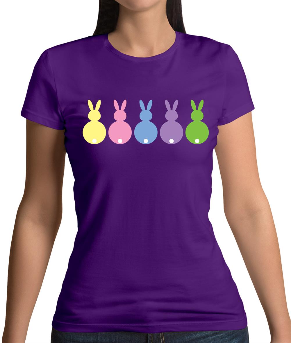 Multi Colour Easter Bunny's Womens T-Shirt Multi Colour Easter Bunny's Womens T-Shirt