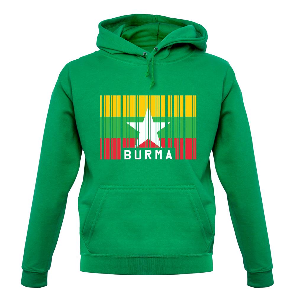 Burma Myanmar Barcode Style Flag unisex hoodie Burma Myanmar Barcode Style Flag unisex hoodie