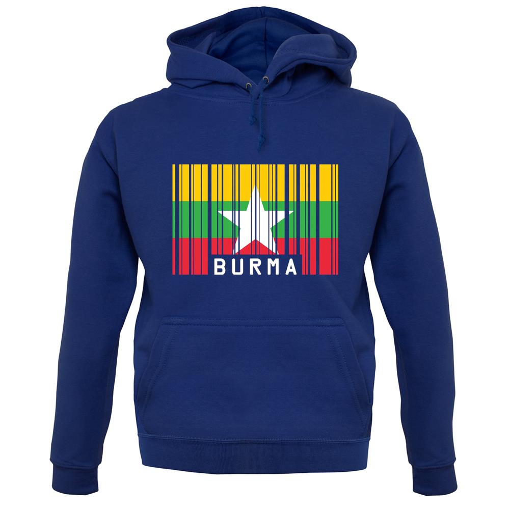 Burma Myanmar Barcode Style Flag unisex hoodie Burma Myanmar Barcode Style Flag unisex hoodie