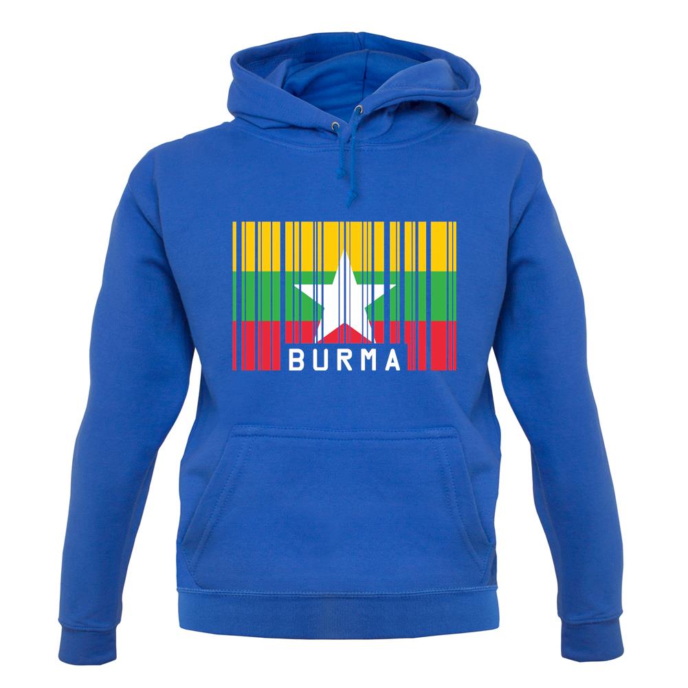 Burma Myanmar Barcode Style Flag unisex hoodie Burma Myanmar Barcode Style Flag unisex hoodie