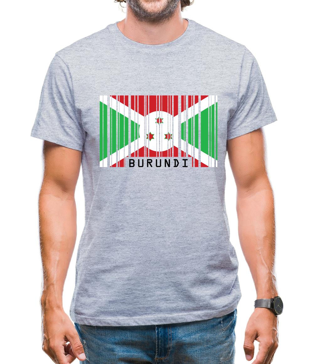 Burundi Barcode Style Flag Mens T-Shirt Burundi Barcode Style Flag Mens T-Shirt
