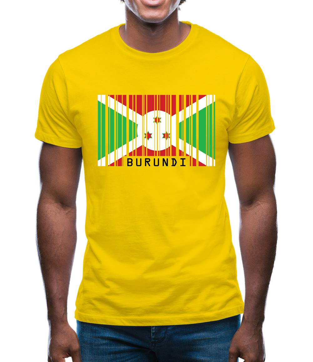 Burundi Barcode Style Flag Mens T-Shirt Burundi Barcode Style Flag Mens T-Shirt