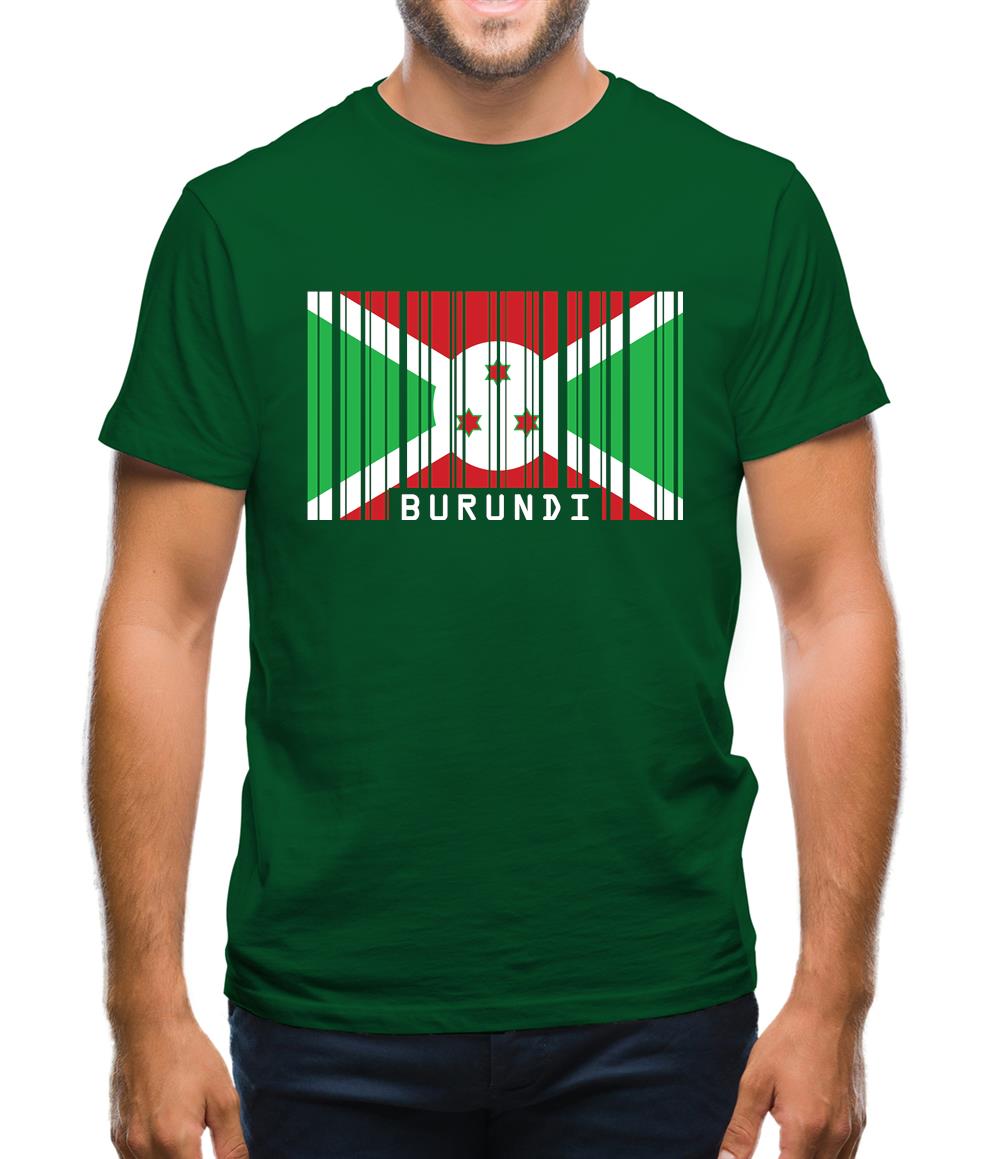 Burundi Barcode Style Flag Mens T-Shirt Burundi Barcode Style Flag Mens T-Shirt