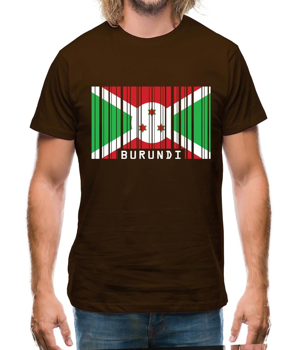 Burundi Barcode Style Flag Mens T-Shirt Burundi Barcode Style Flag Mens T-Shirt
