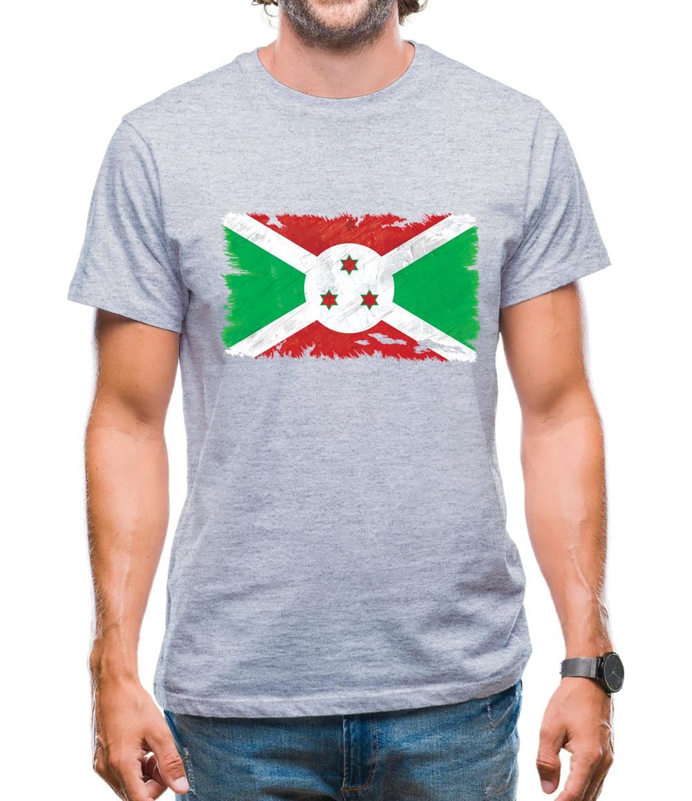 Burundi Grunge Style Flag Mens T-Shirt Burundi Grunge Style Flag Mens T-Shirt