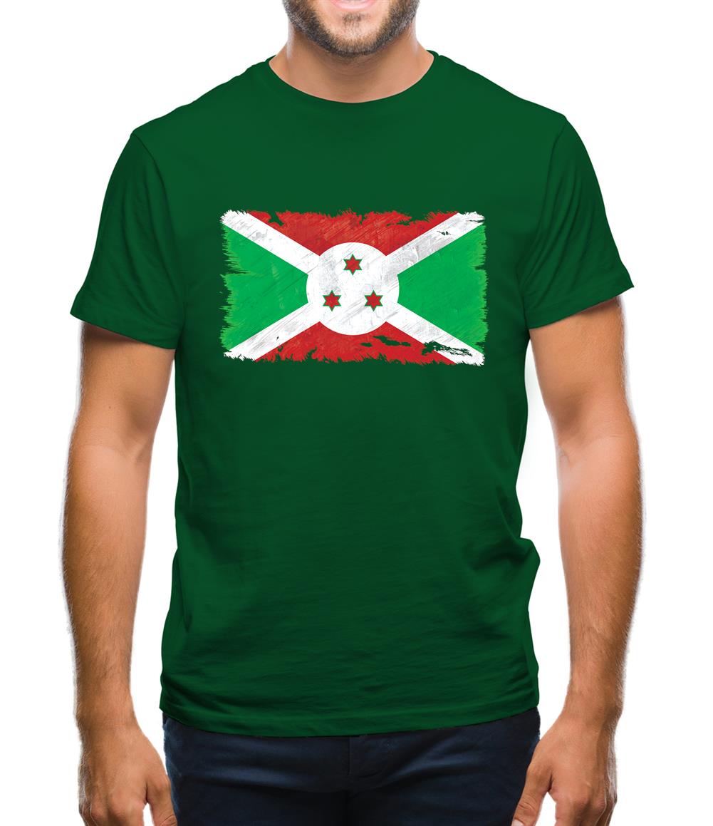 Burundi Grunge Style Flag Mens T-Shirt Burundi Grunge Style Flag Mens T-Shirt