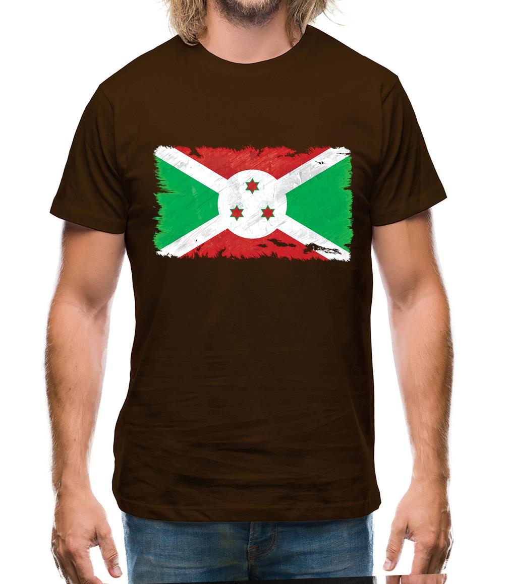 Burundi Grunge Style Flag Mens T-Shirt Burundi Grunge Style Flag Mens T-Shirt