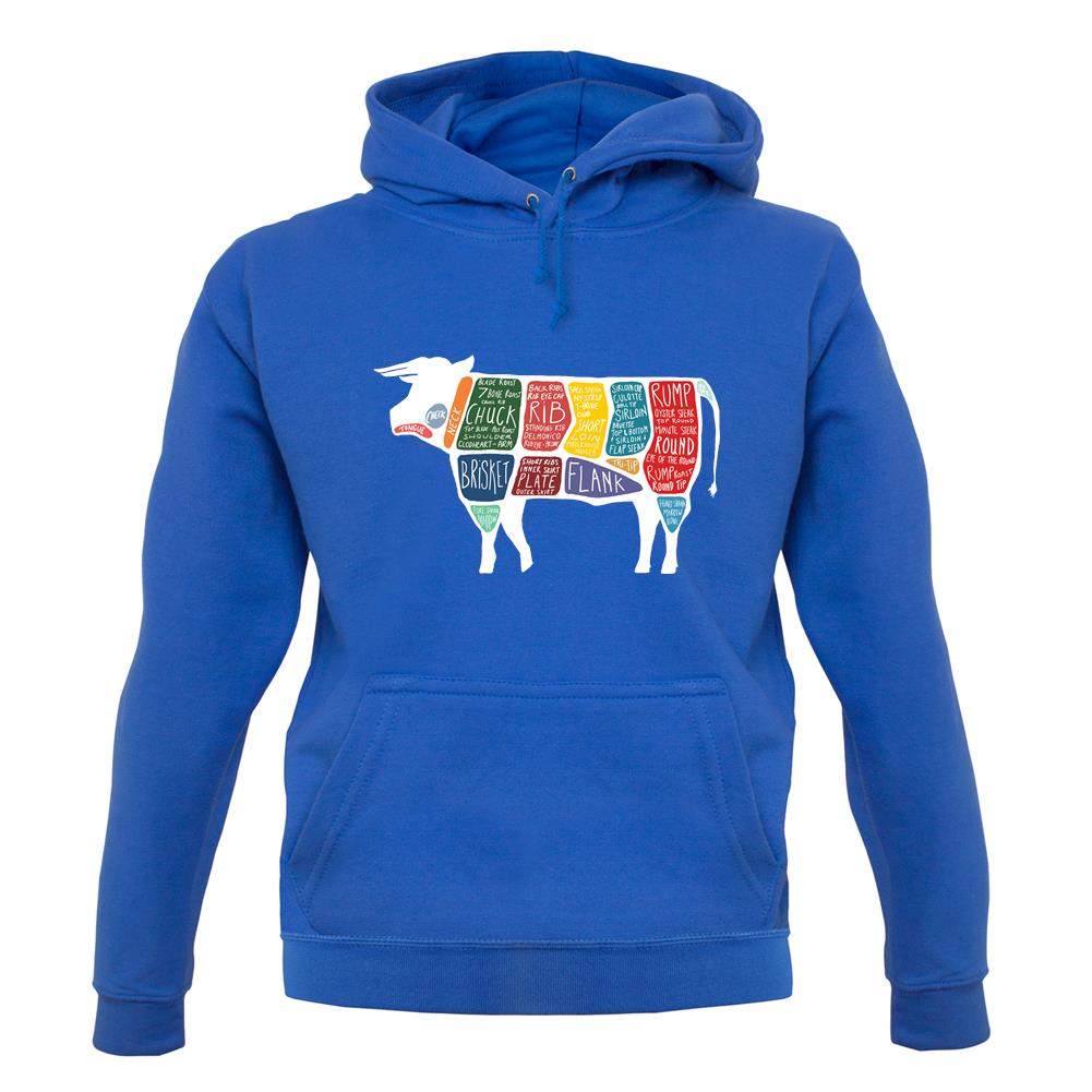 Butcher Cow Diagram unisex hoodie Butcher Cow Diagram unisex hoodie