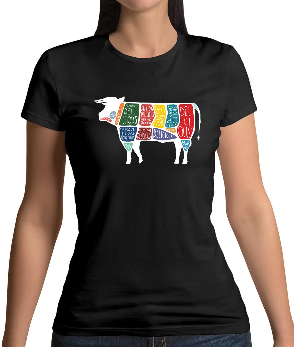 Delicious Cow Womens T-Shirt Delicious Cow Womens T-Shirt