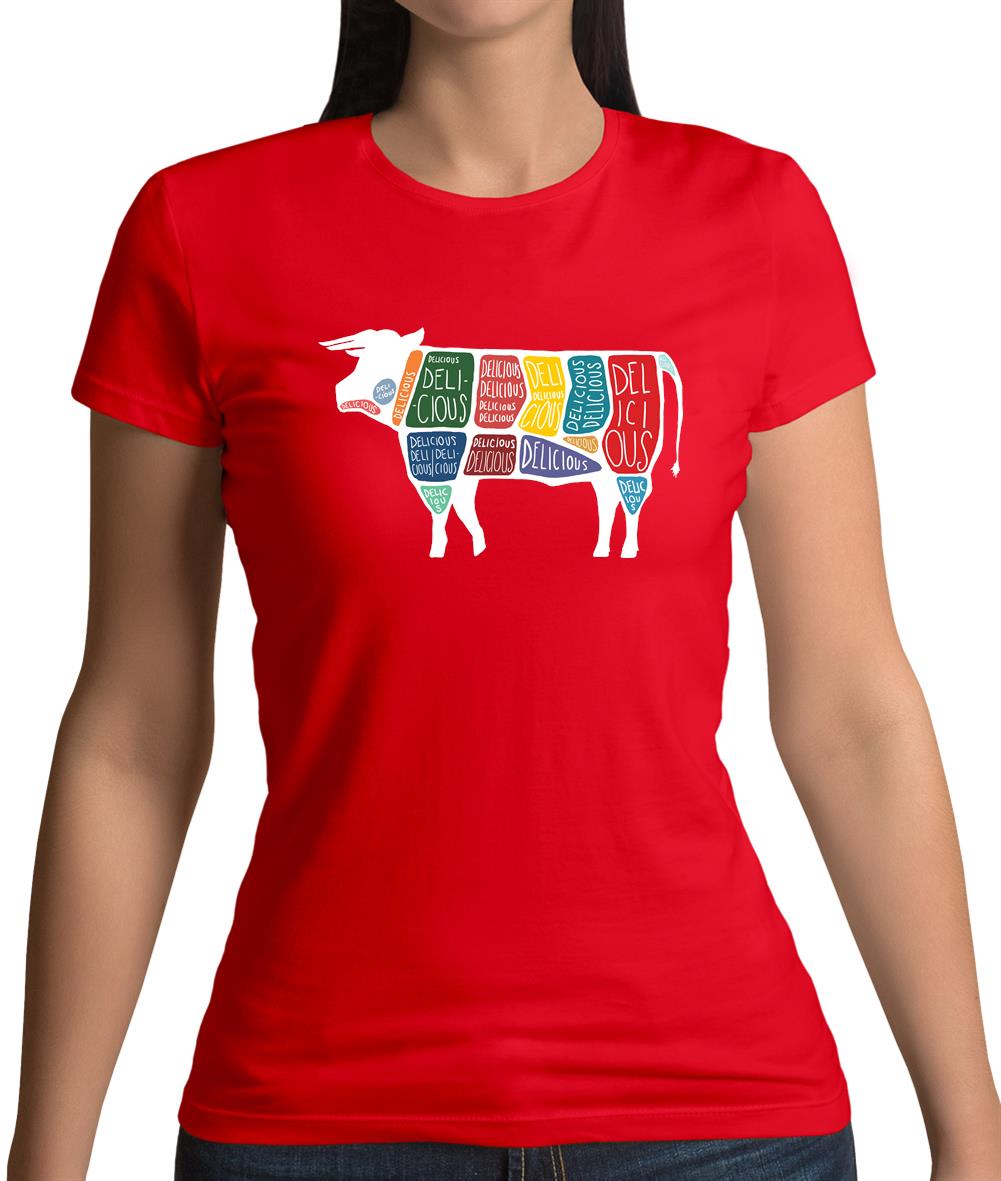 Delicious Cow Womens T-Shirt Delicious Cow Womens T-Shirt