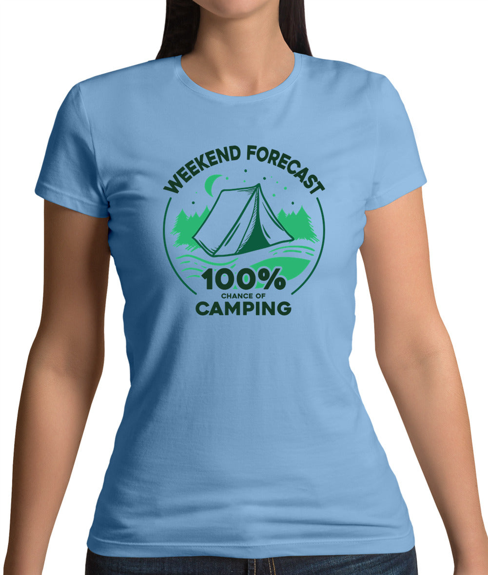 Weekend Forecast - Camping Womens T-Shirt Weekend Forecast - Camping Womens T-Shirt