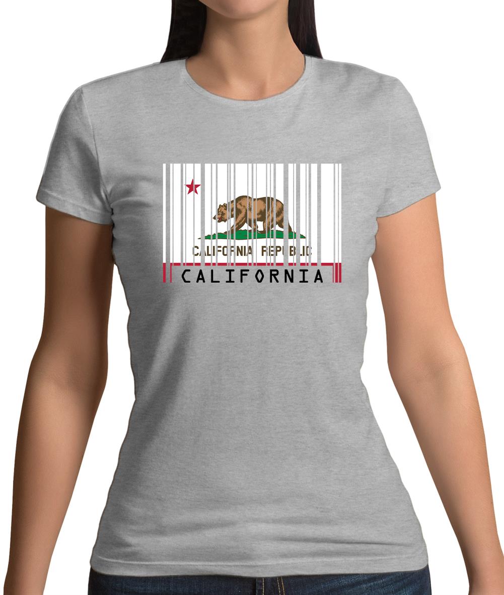California Barcode Style Flag Womens T-Shirt California Barcode Style Flag Womens T-Shirt