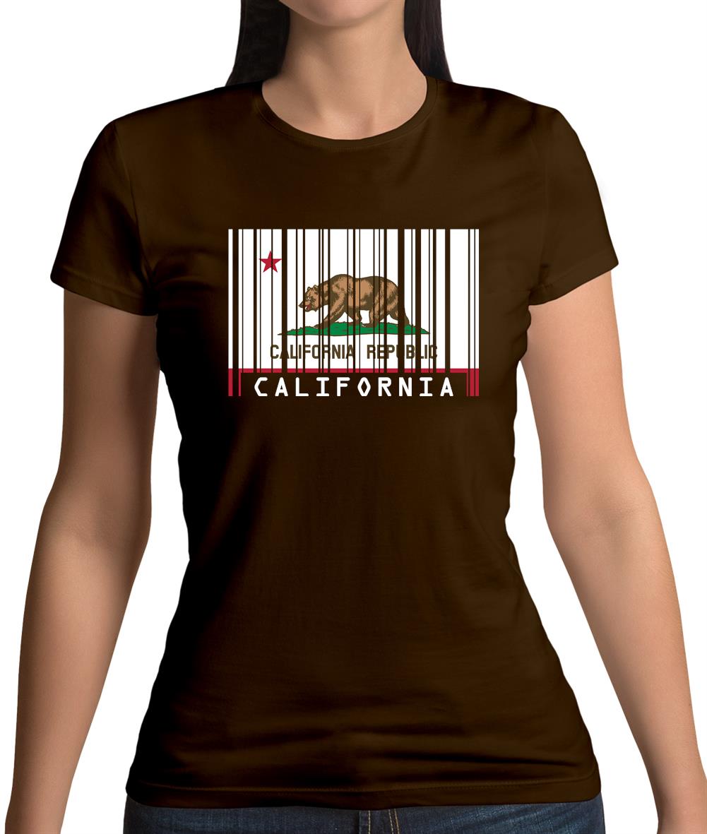 California Barcode Style Flag Womens T-Shirt California Barcode Style Flag Womens T-Shirt