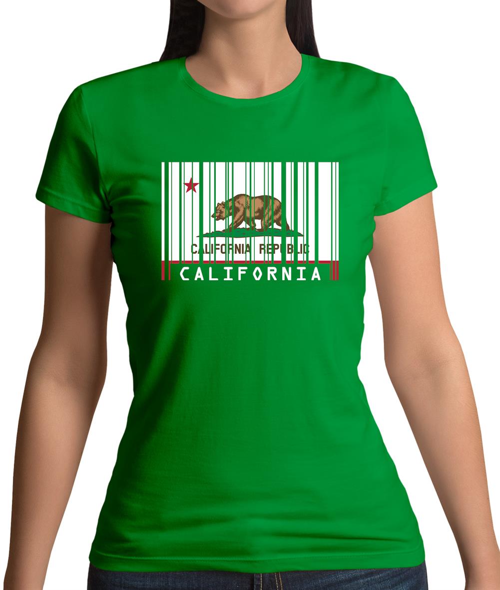 California Barcode Style Flag Womens T-Shirt California Barcode Style Flag Womens T-Shirt