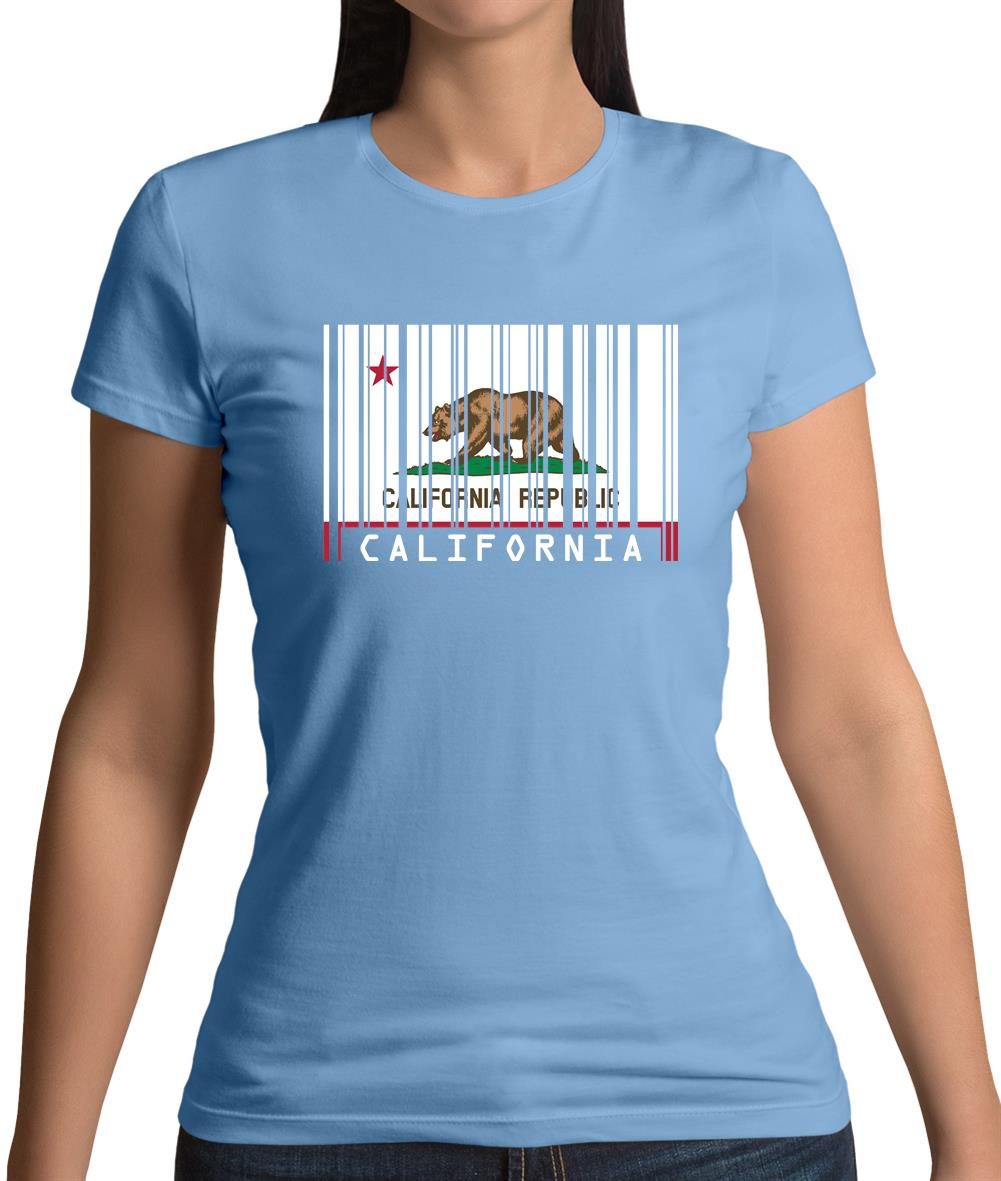 California Barcode Style Flag Womens T-Shirt California Barcode Style Flag Womens T-Shirt