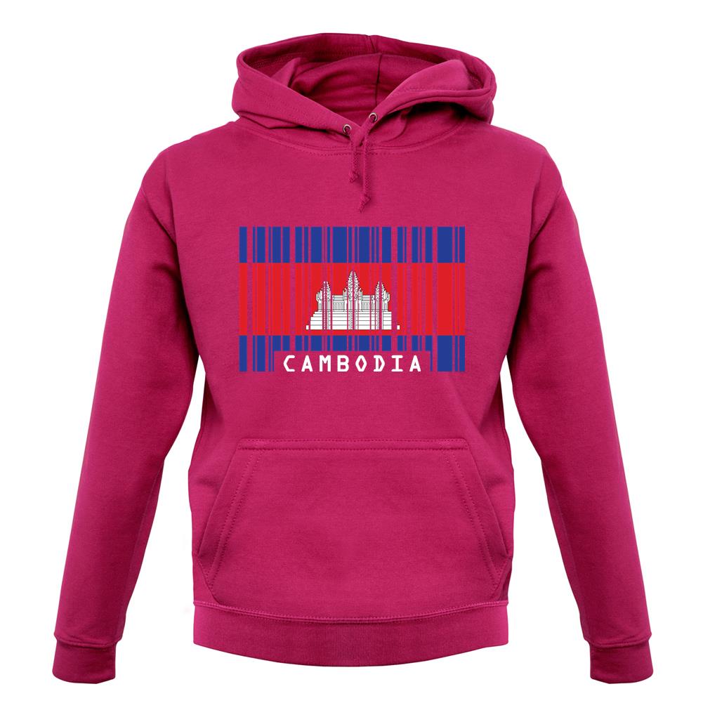 Cambodia Barcode Style Flag unisex hoodie Cambodia Barcode Style Flag unisex hoodie