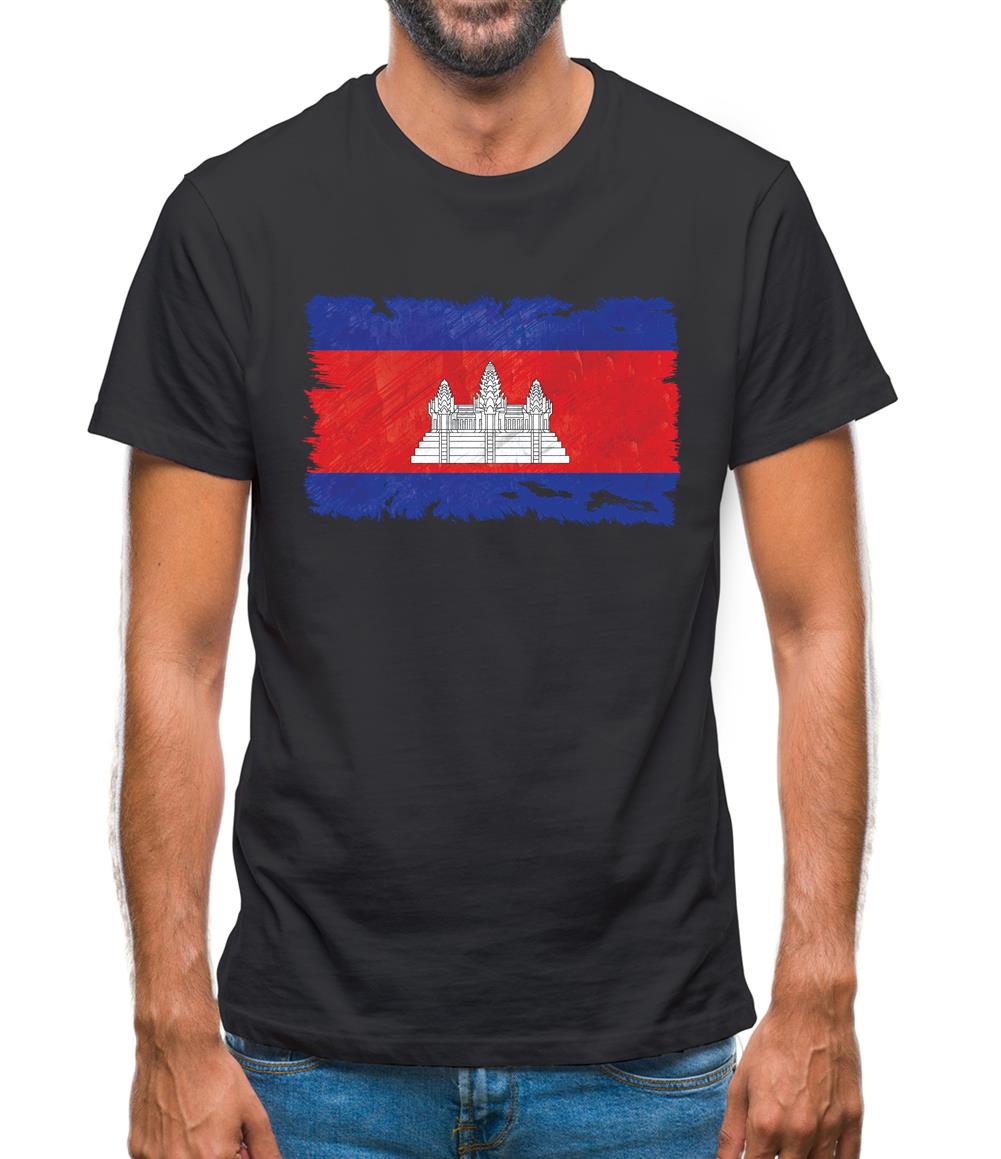 Cambodia Grunge Style Flag Mens T-Shirt Cambodia Grunge Style Flag Mens T-Shirt