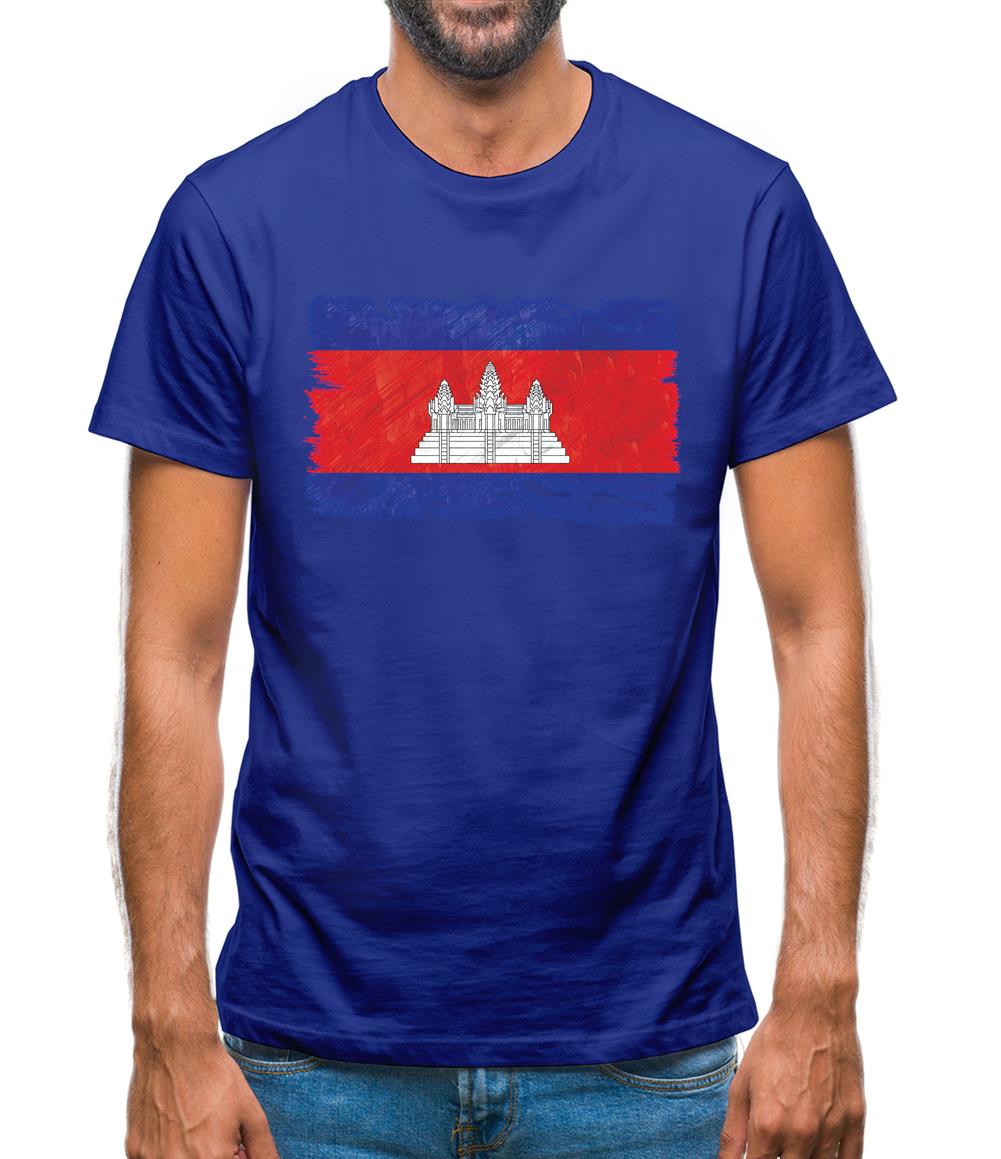 Cambodia Grunge Style Flag Mens T-Shirt Cambodia Grunge Style Flag Mens T-Shirt