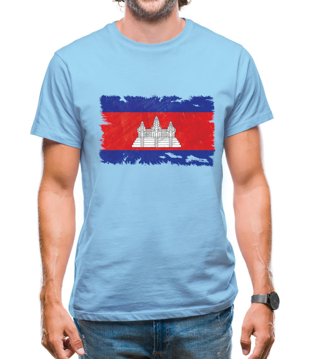Cambodia Grunge Style Flag Mens T-Shirt Cambodia Grunge Style Flag Mens T-Shirt