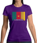 Cameroon Barcode Style Flag Womens T-Shirt Cameroon Barcode Style Flag Womens T-Shirt