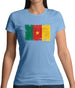Cameroon Grunge Style Flag Womens T-Shirt Cameroon Grunge Style Flag Womens T-Shirt