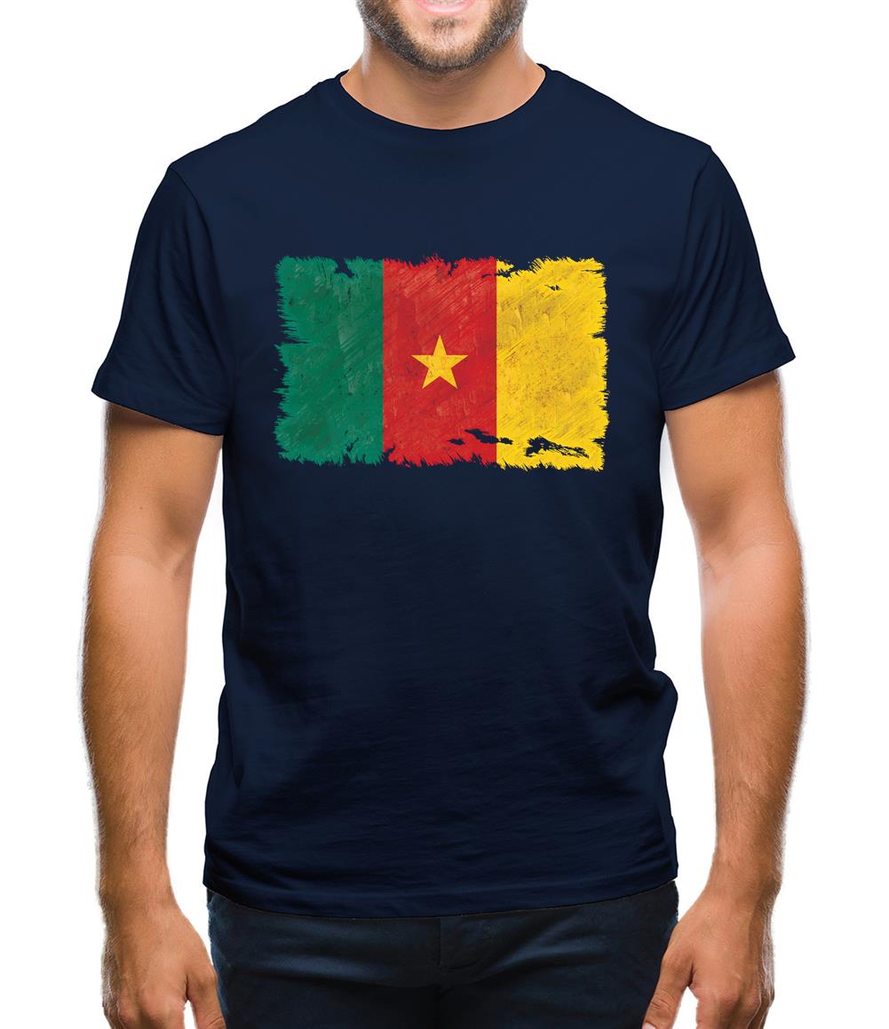 Cameroon Grunge Style Flag Mens T-Shirt Cameroon Grunge Style Flag Mens T-Shirt