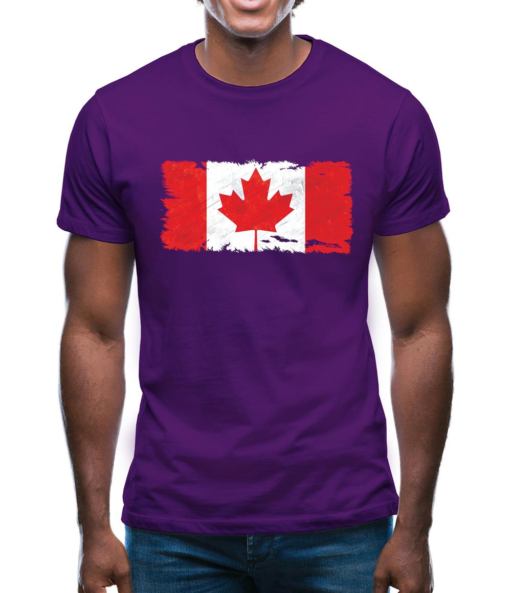 Canada Grunge Style Flag Mens T-Shirt Canada Grunge Style Flag Mens T-Shirt