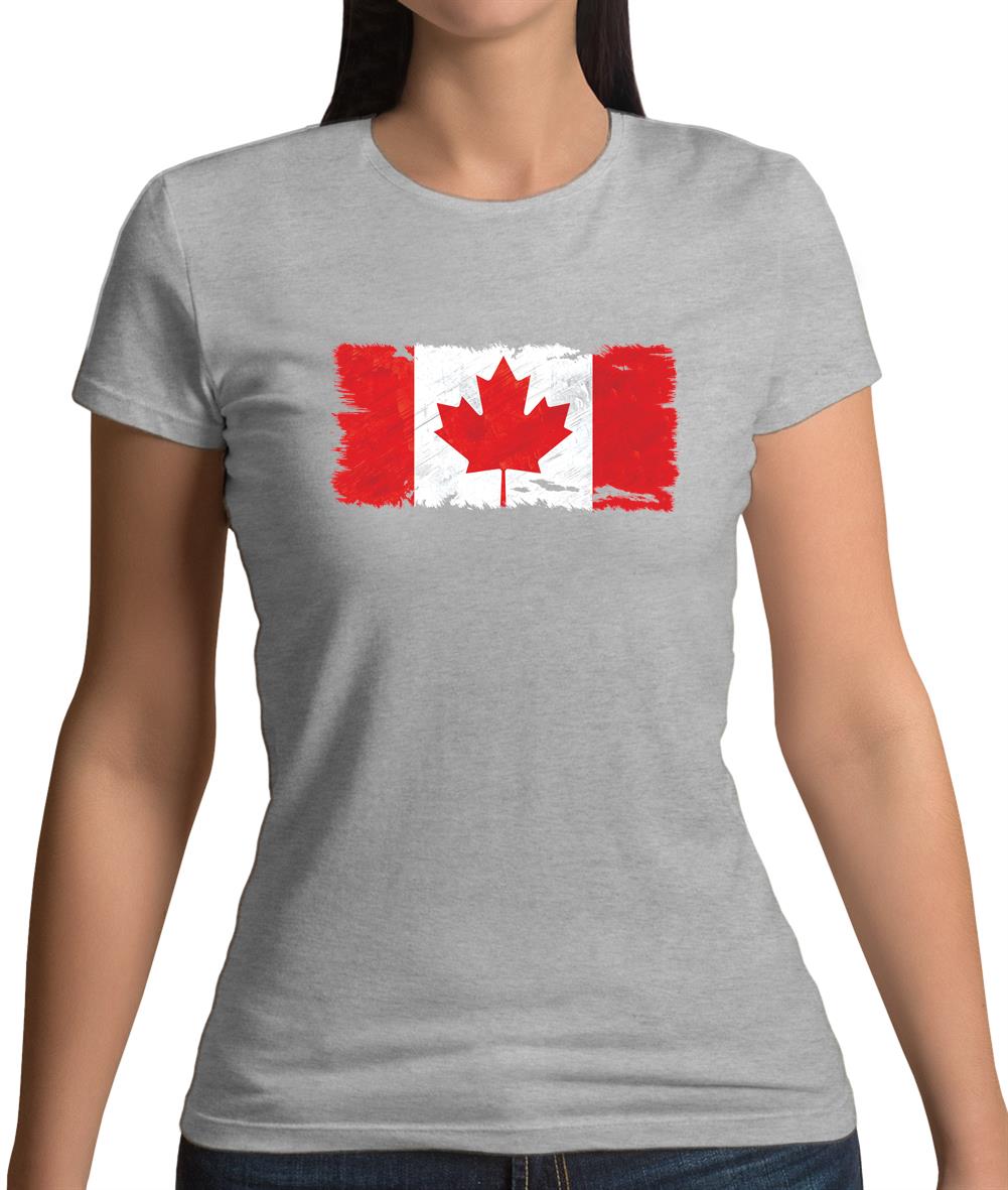 Canada Grunge Style Flag Womens T-Shirt Canada Grunge Style Flag Womens T-Shirt