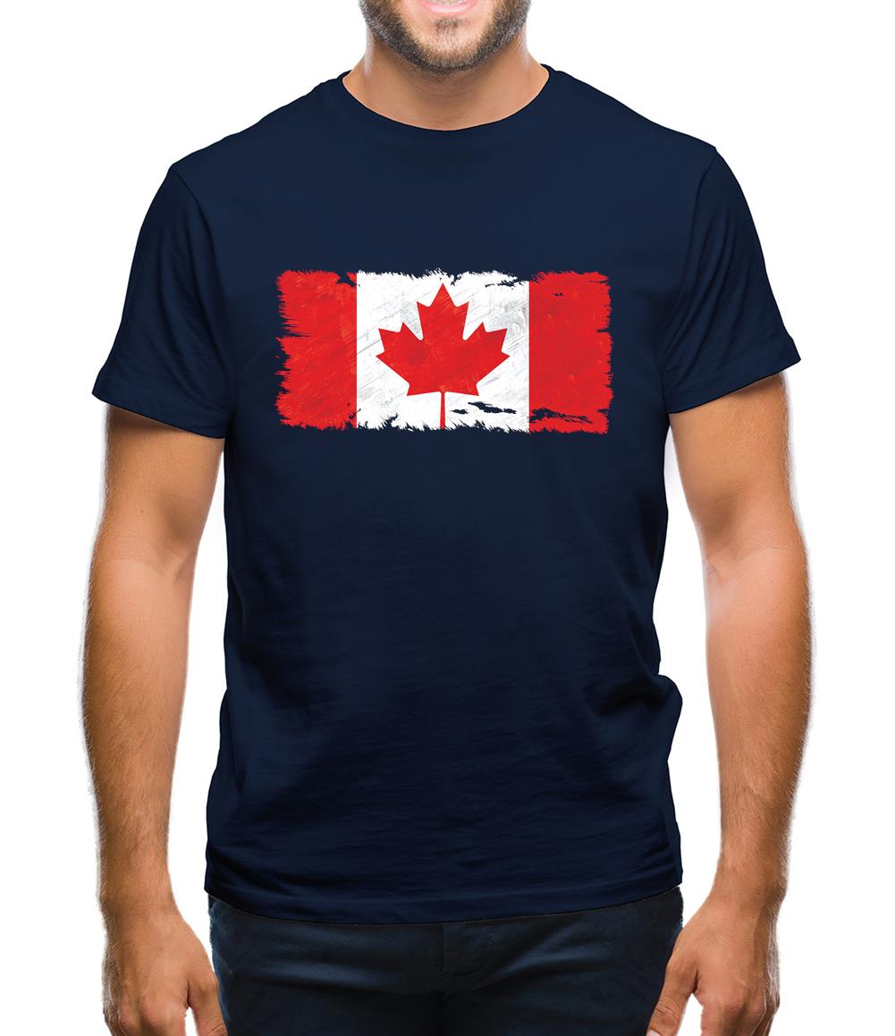 Canada Grunge Style Flag Mens T-Shirt Canada Grunge Style Flag Mens T-Shirt