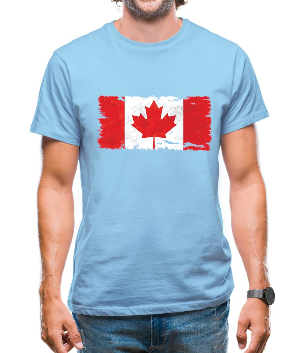 Canada Grunge Style Flag Mens T-Shirt Canada Grunge Style Flag Mens T-Shirt
