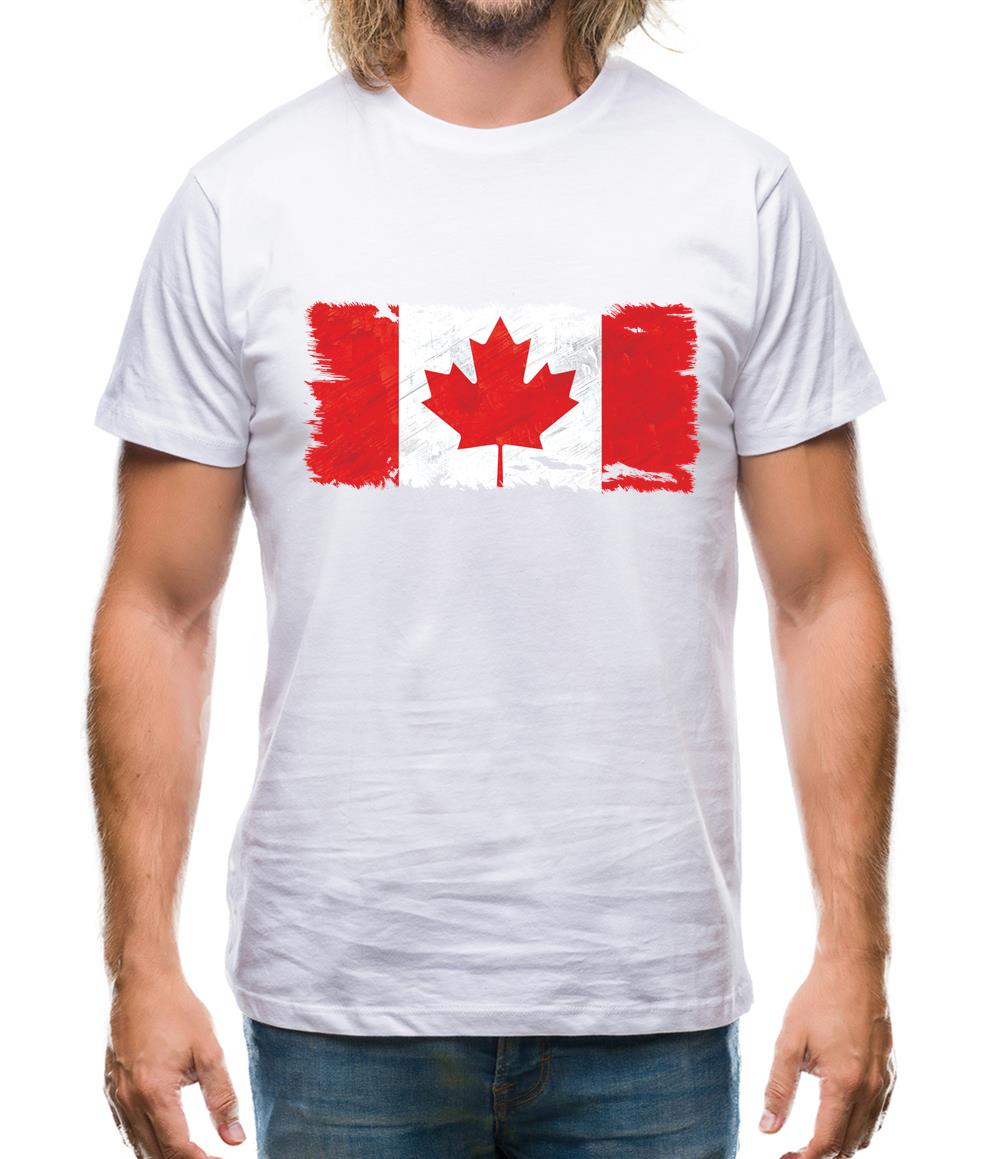 Canada Grunge Style Flag Mens T-Shirt Canada Grunge Style Flag Mens T-Shirt
