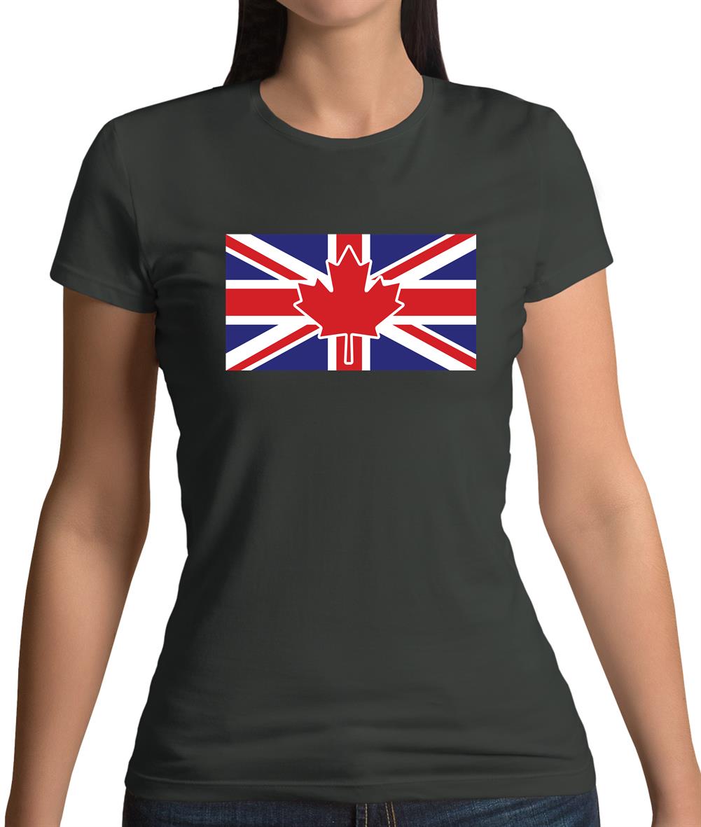 Canadian Union Jack Flag Womens T-Shirt Canadian Union Jack Flag Womens T-Shirt