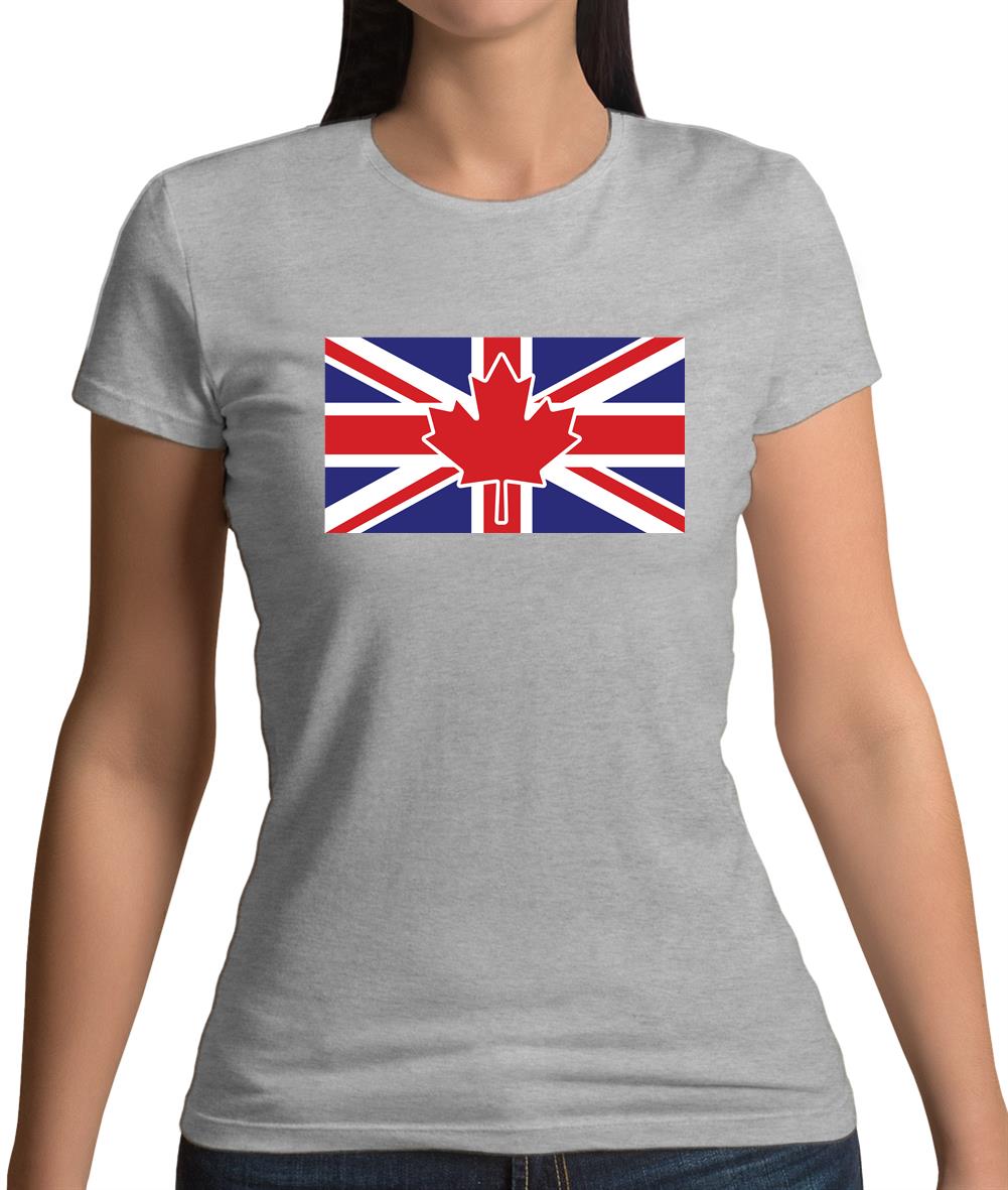 Canadian Union Jack Flag Womens T-Shirt Canadian Union Jack Flag Womens T-Shirt