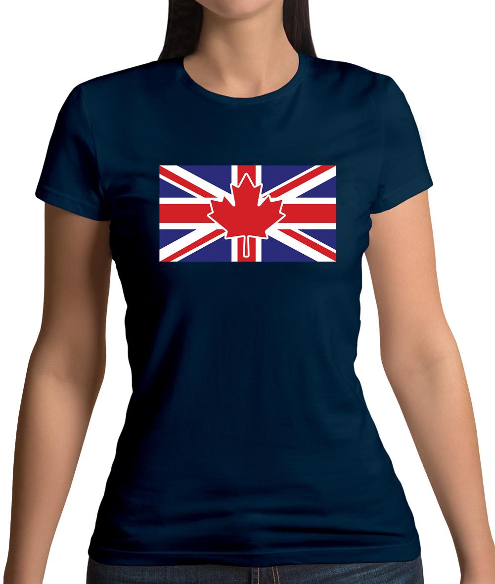 Canadian Union Jack Flag Womens T-Shirt Canadian Union Jack Flag Womens T-Shirt