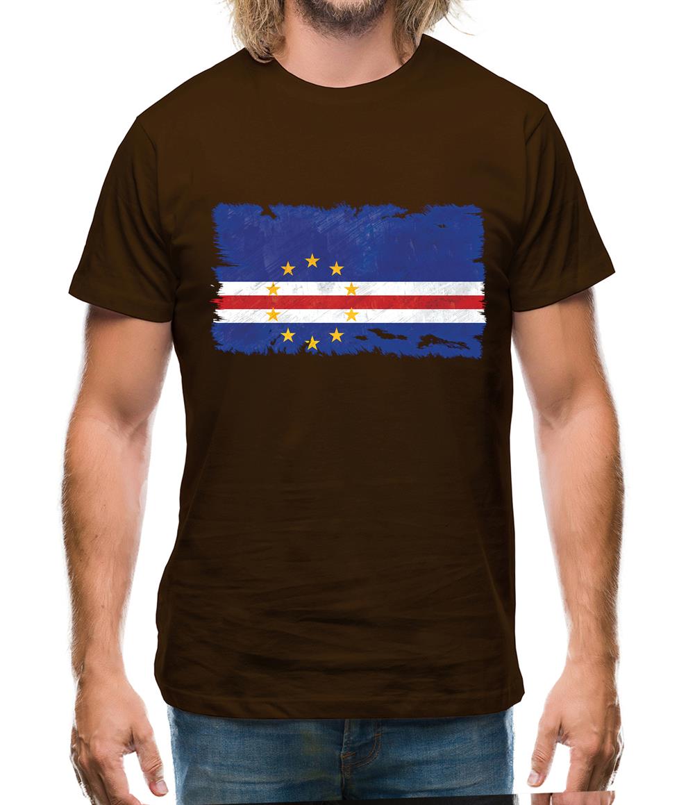Cape Verde Grunge Style Flag Mens T-Shirt Cape Verde Grunge Style Flag Mens T-Shirt