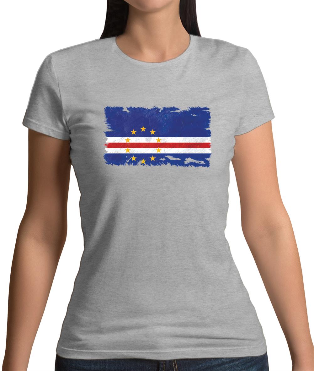 Cape Verde Grunge Style Flag Womens T-Shirt Cape Verde Grunge Style Flag Womens T-Shirt