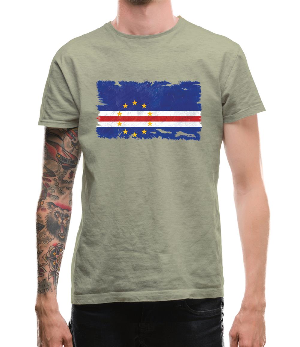 Cape Verde Grunge Style Flag Mens T-Shirt Cape Verde Grunge Style Flag Mens T-Shirt