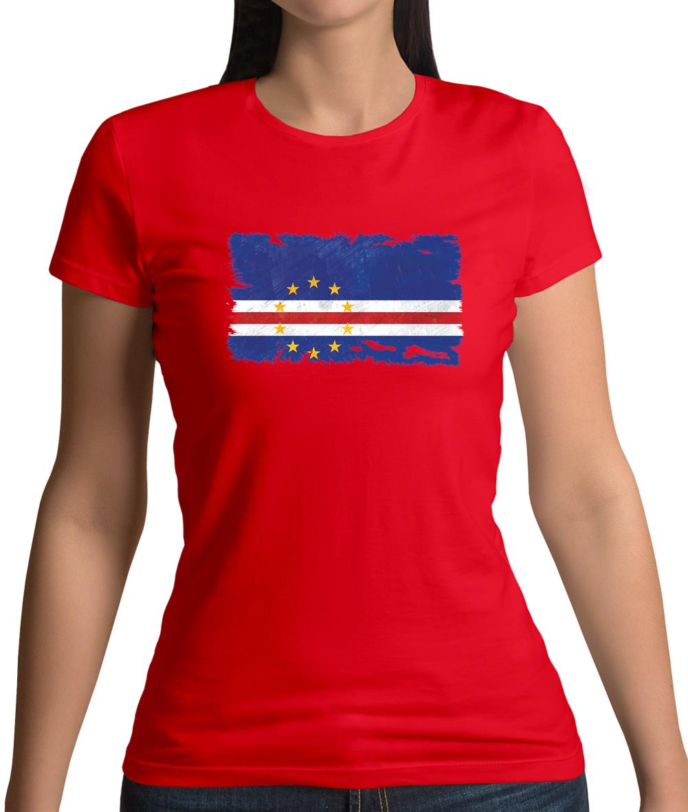 Cape Verde Grunge Style Flag Womens T-Shirt Cape Verde Grunge Style Flag Womens T-Shirt