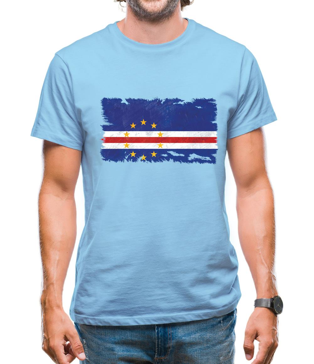 Cape Verde Grunge Style Flag Mens T-Shirt Cape Verde Grunge Style Flag Mens T-Shirt