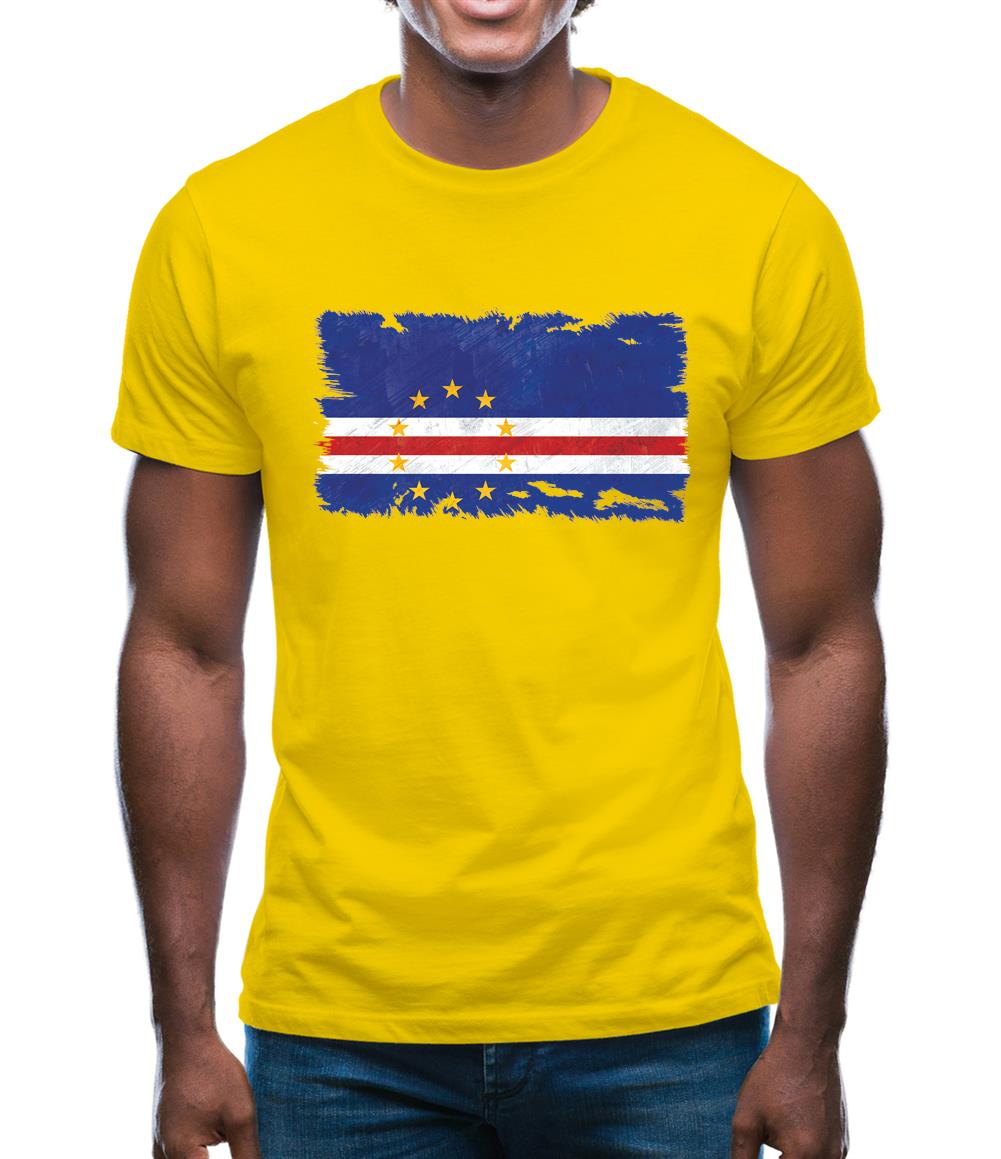 Cape Verde Grunge Style Flag Mens T-Shirt Cape Verde Grunge Style Flag Mens T-Shirt
