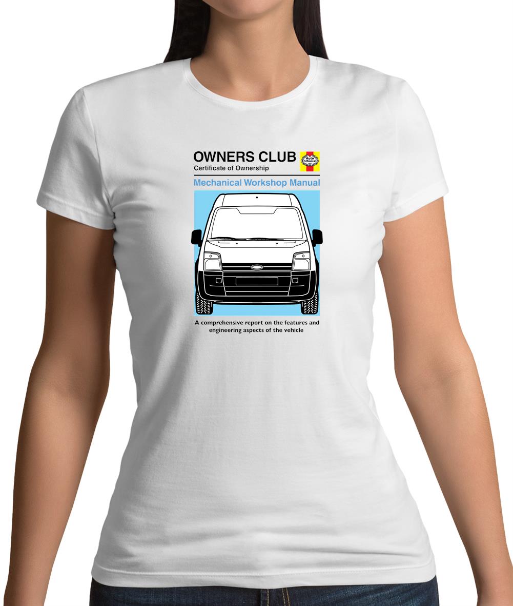 Car Owners Manual Ford Transit Womens T-Shirt Car Owners Manual Ford Transit Womens T-Shirt