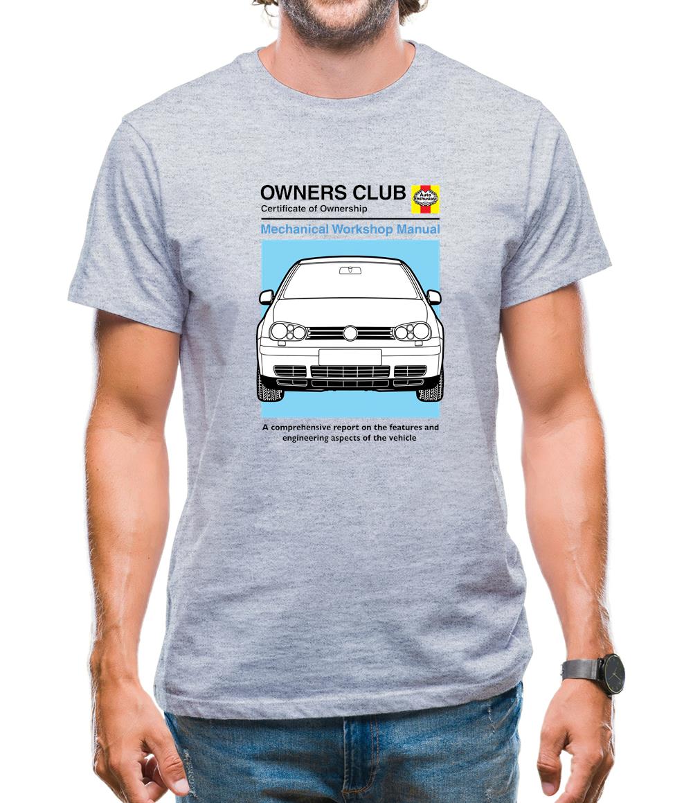 Car Owners Manual Golf Mk4 Mens T-Shirt Car Owners Manual Golf Mk4 Mens T-Shirt