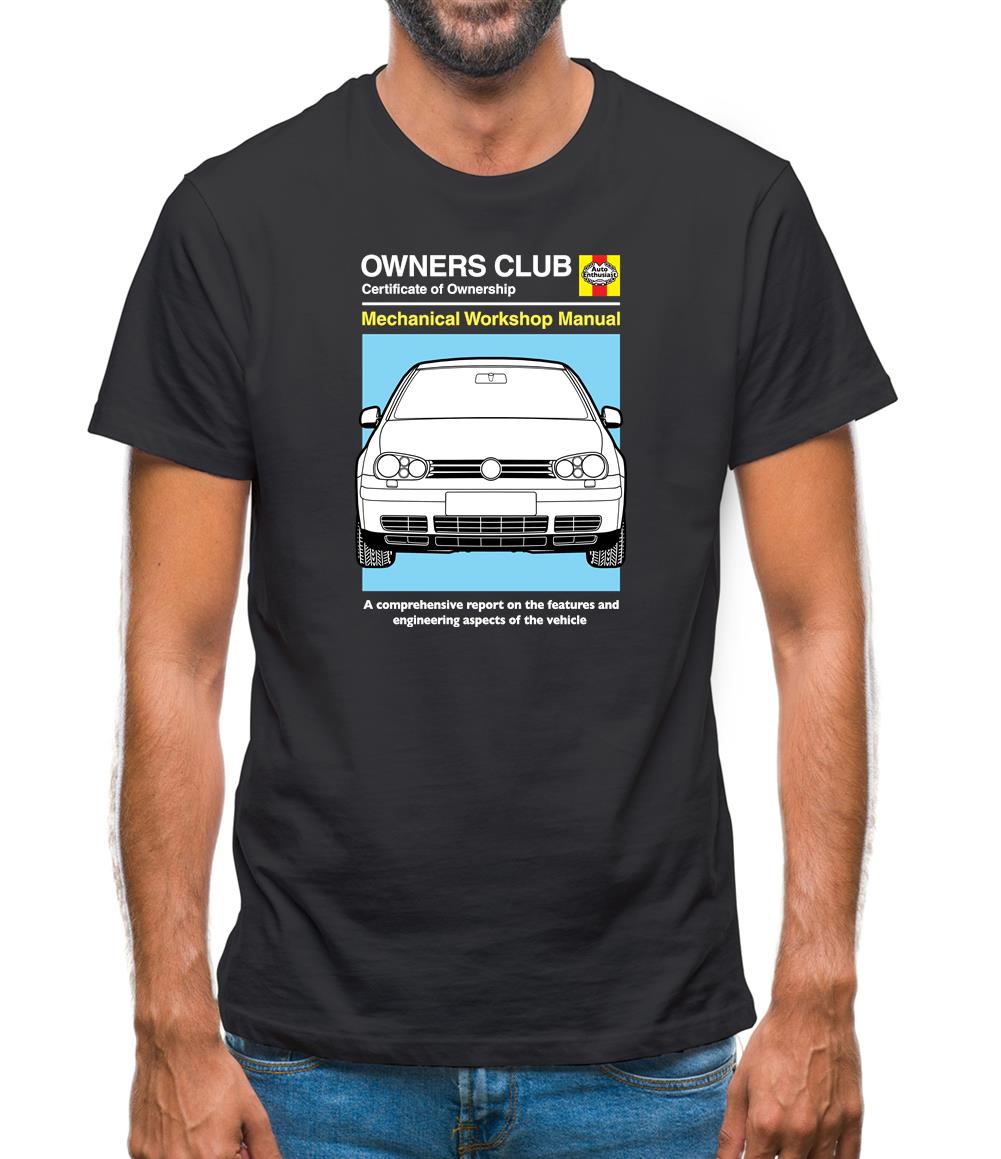 Car Owners Manual Golf Mk4 Mens T-Shirt Car Owners Manual Golf Mk4 Mens T-Shirt