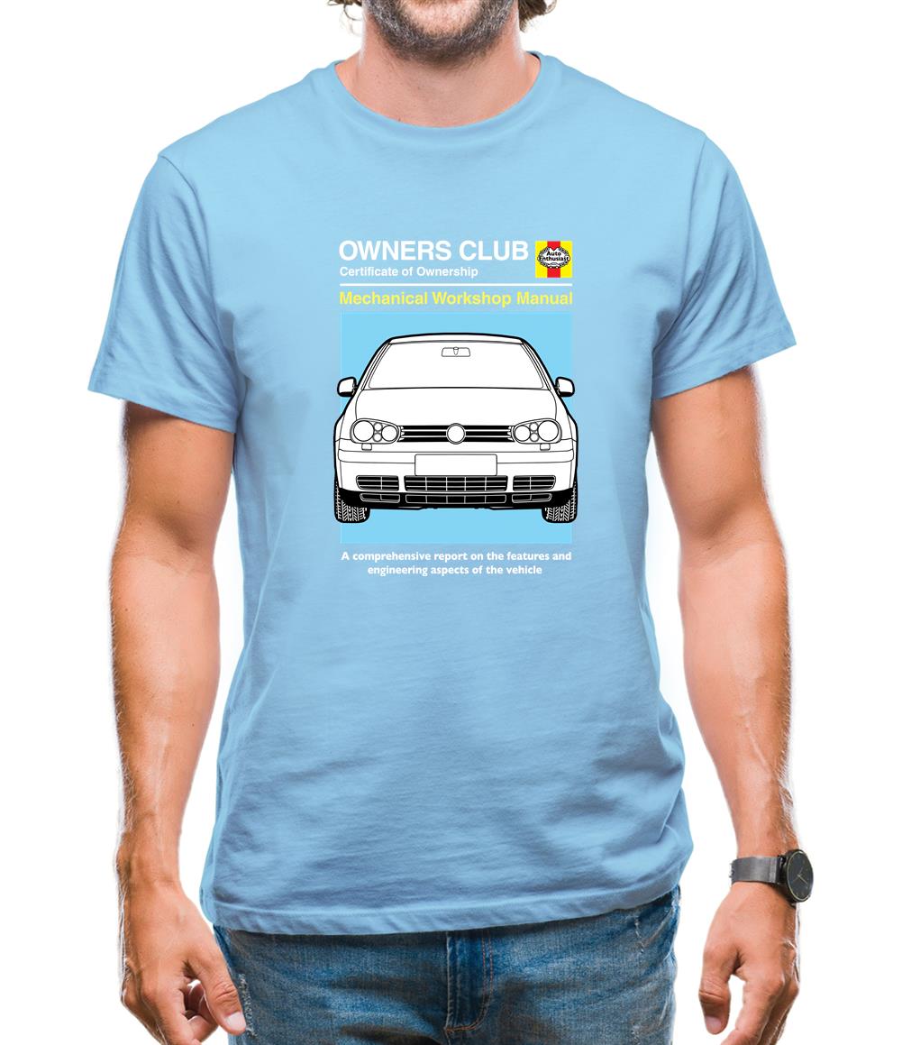 Car Owners Manual Golf Mk4 Mens T-Shirt Car Owners Manual Golf Mk4 Mens T-Shirt