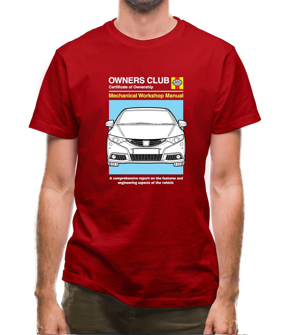 Car Owners Manual Civic Mens T-Shirt Car Owners Manual Civic Mens T-Shirt