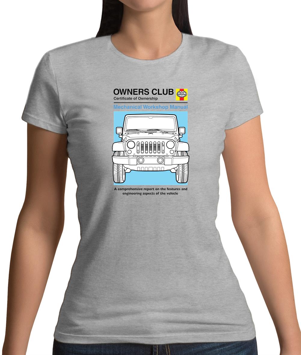 Car Owners Manual Jeep Womens T-Shirt Car Owners Manual Jeep Womens T-Shirt