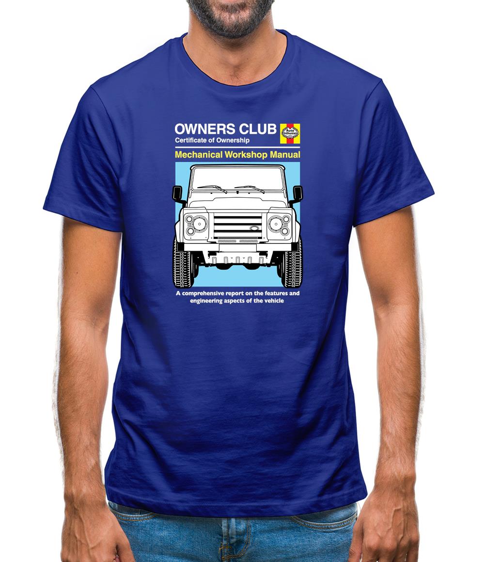 Car Owners Manual Land Rover Mens T-Shirt Car Owners Manual Land Rover Mens T-Shirt