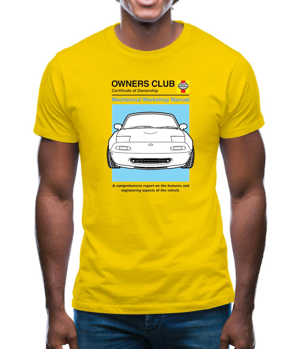 Car Owners Manual Mx-5 Mens T-Shirt Car Owners Manual Mx-5 Mens T-Shirt